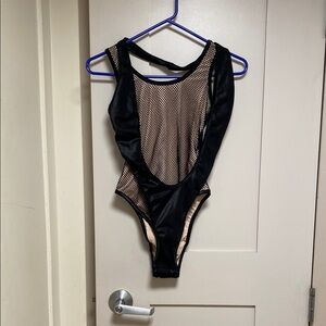 Blackmilk Black and Nude Mesh Bodysuit